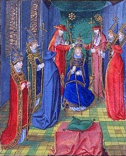 Couronnement de Benoît XIII - Chroniques de Froissart - FR 2646 f 190 v.- Bibliothèque nationale